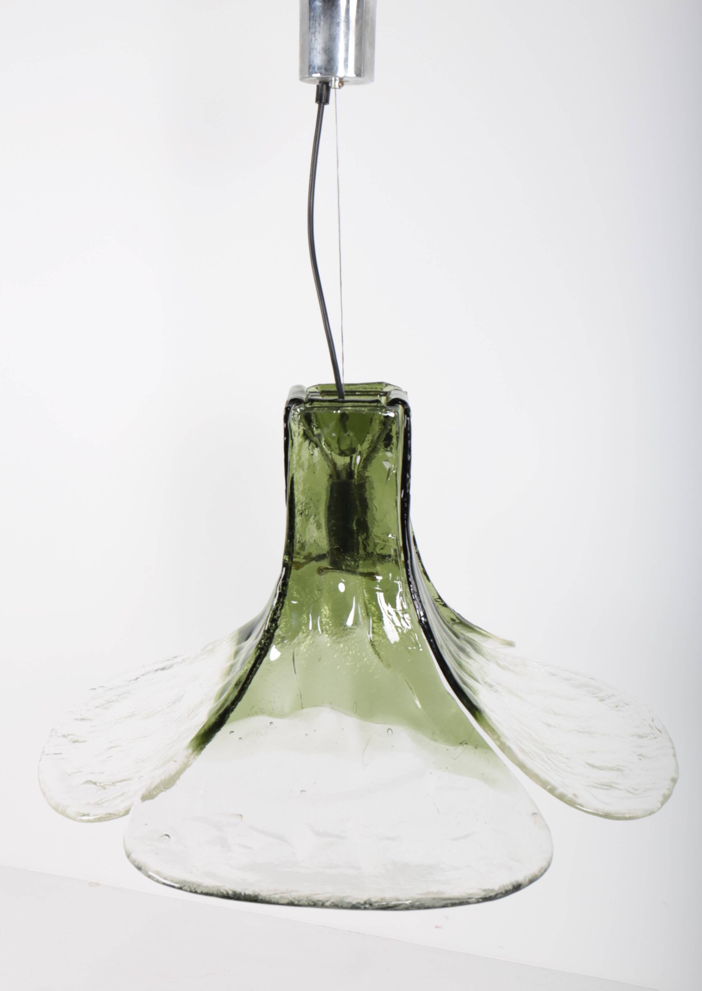 LS 185 pendant light by Carlo Nason for Mazzega, Italy, 1970s