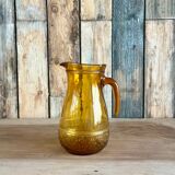 Pichet 70s en verre jaune