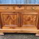 Antique low sideboard in solid cherry wood
