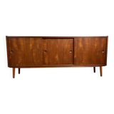 Vintage Scandinavian teak sideboard with 3 sliding doors, 1960s