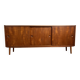 Enfilade scandinave vintage en teck avec 3 portes coulissantes, années 60