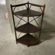 70s rattan corner cabinet