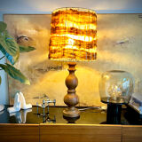 Vintage / bohemian chic wooden lamp