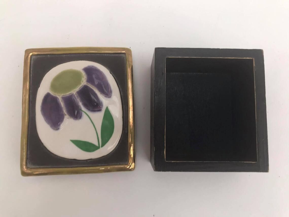 Ceramic box Mithé Espelt Vallauris France