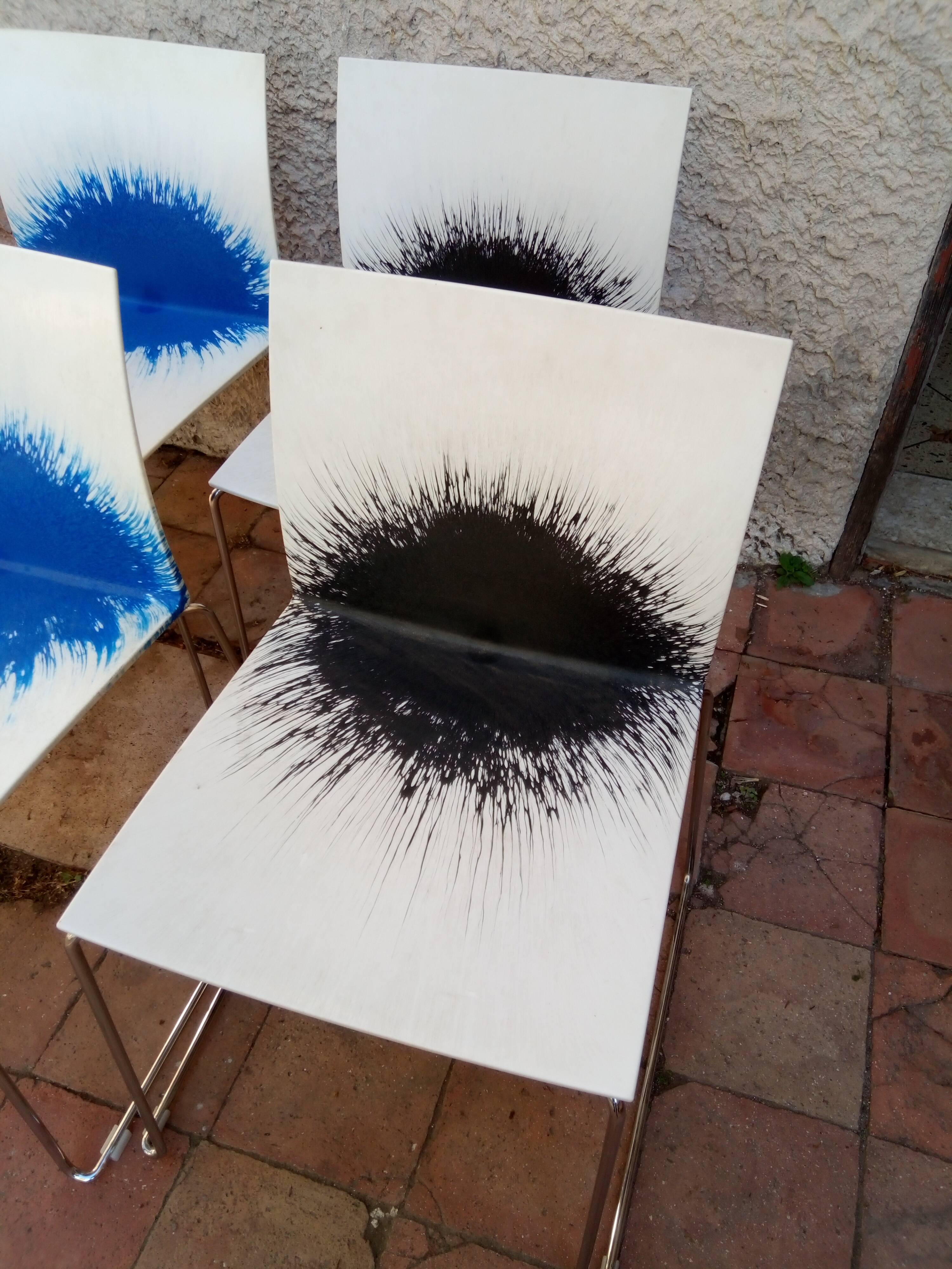 Series of 6 chairs from the 80s