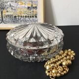 Old worked glass candy box