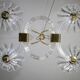Extraordinary Art Deco Murano Glass and Bronze Chandelier by Barovier&Toso, 1950