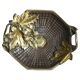 Art Deco leaf-shaped catchall in solid brass from the 1930s.