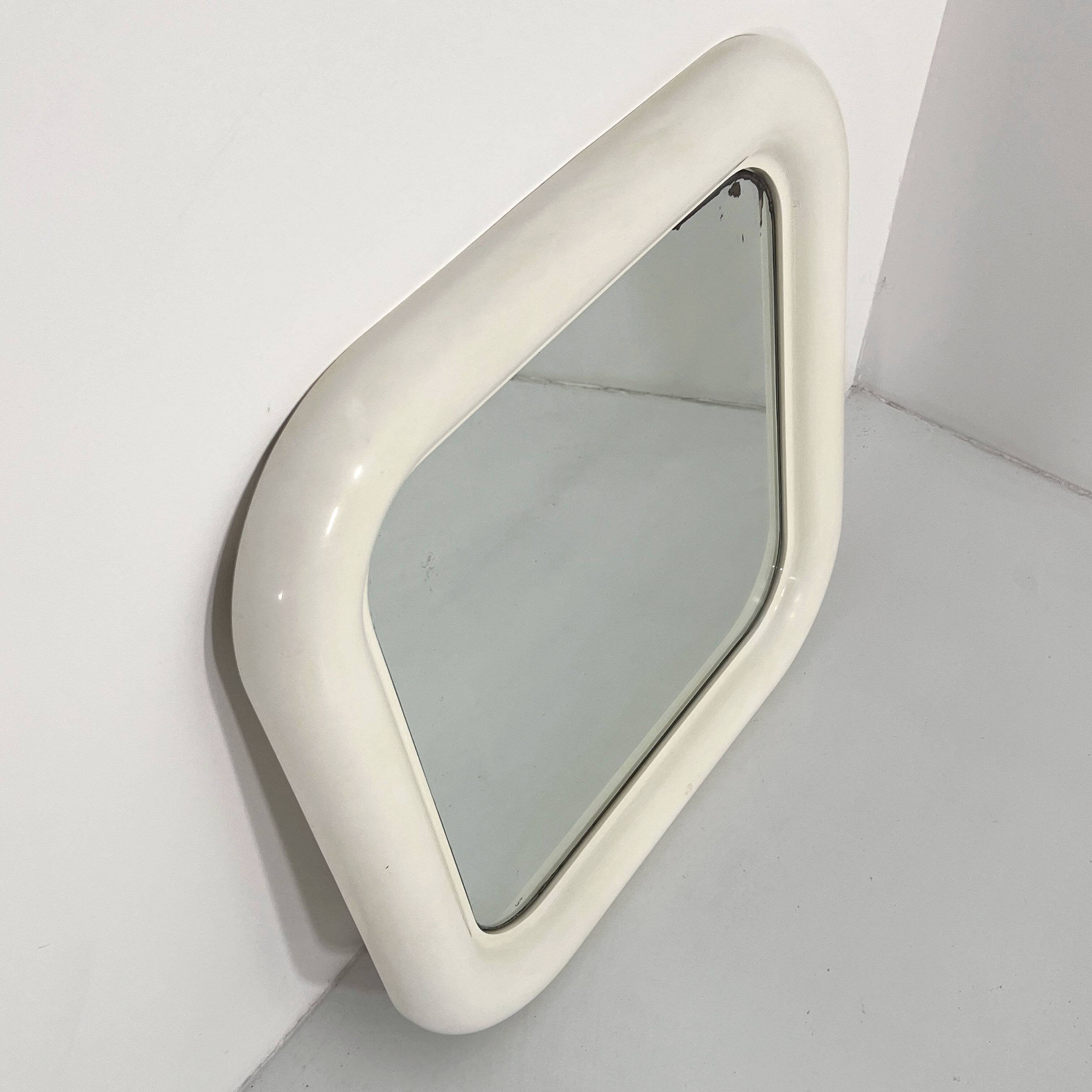 White Delfo Mirror by Sergio Mazza for Artemide, 1960