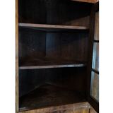 Armoire d’angle antique de l’Allemagne du Nord dans l’Empire tardif en acajou poli