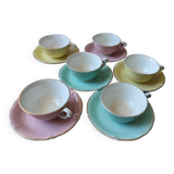 Colorful Trianon Céranord coffee service France