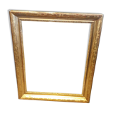 Nineteenth wood frame and gilded stucco