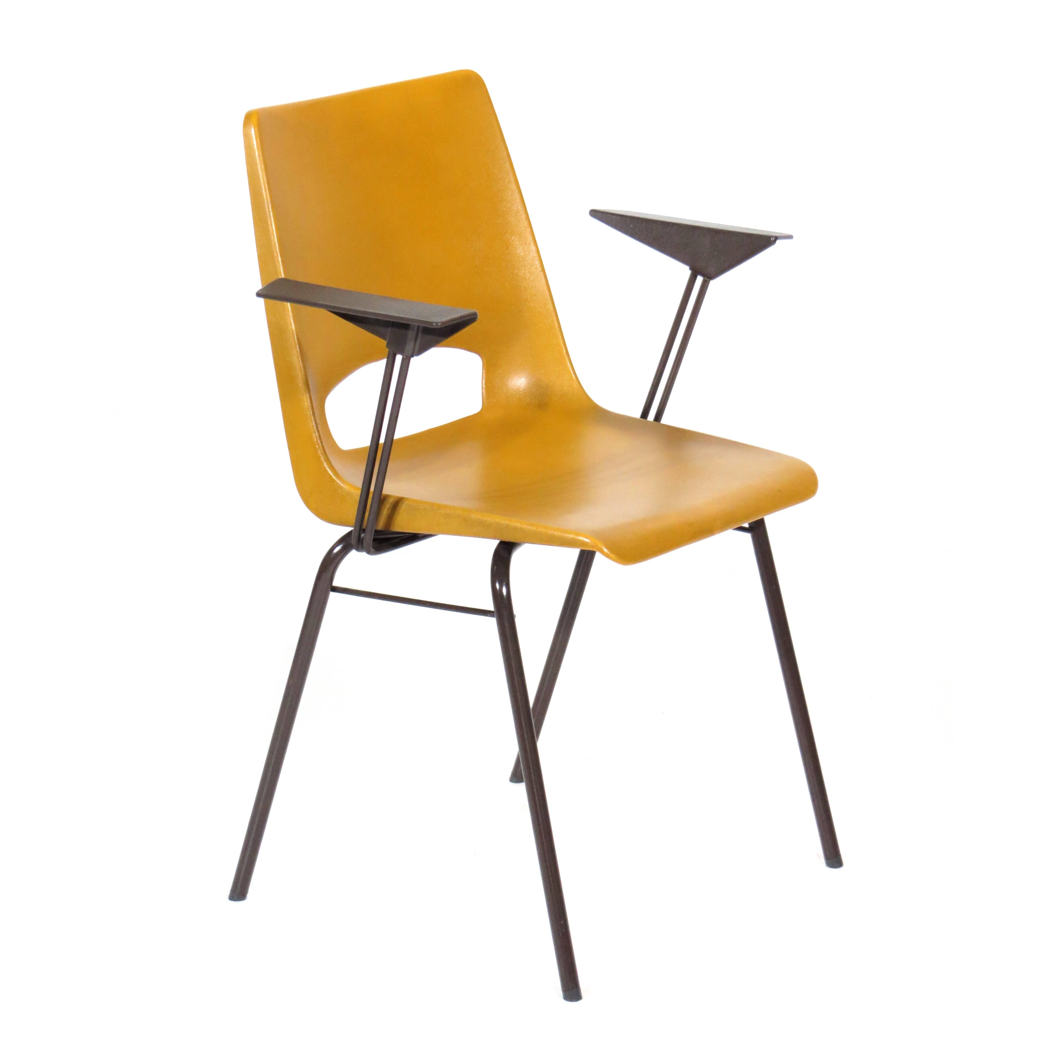 Mid Century Office Desk Arm chair by Philippus Potter for Ahrend De Cirkel, 1970s