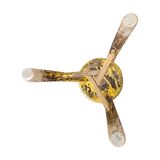 Primitive wooden tripod stool / height 52 cm