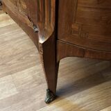 Louis XVI Style Half-Moon Chest of Drawers with Marquetry