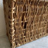 Old wicker suitcase
