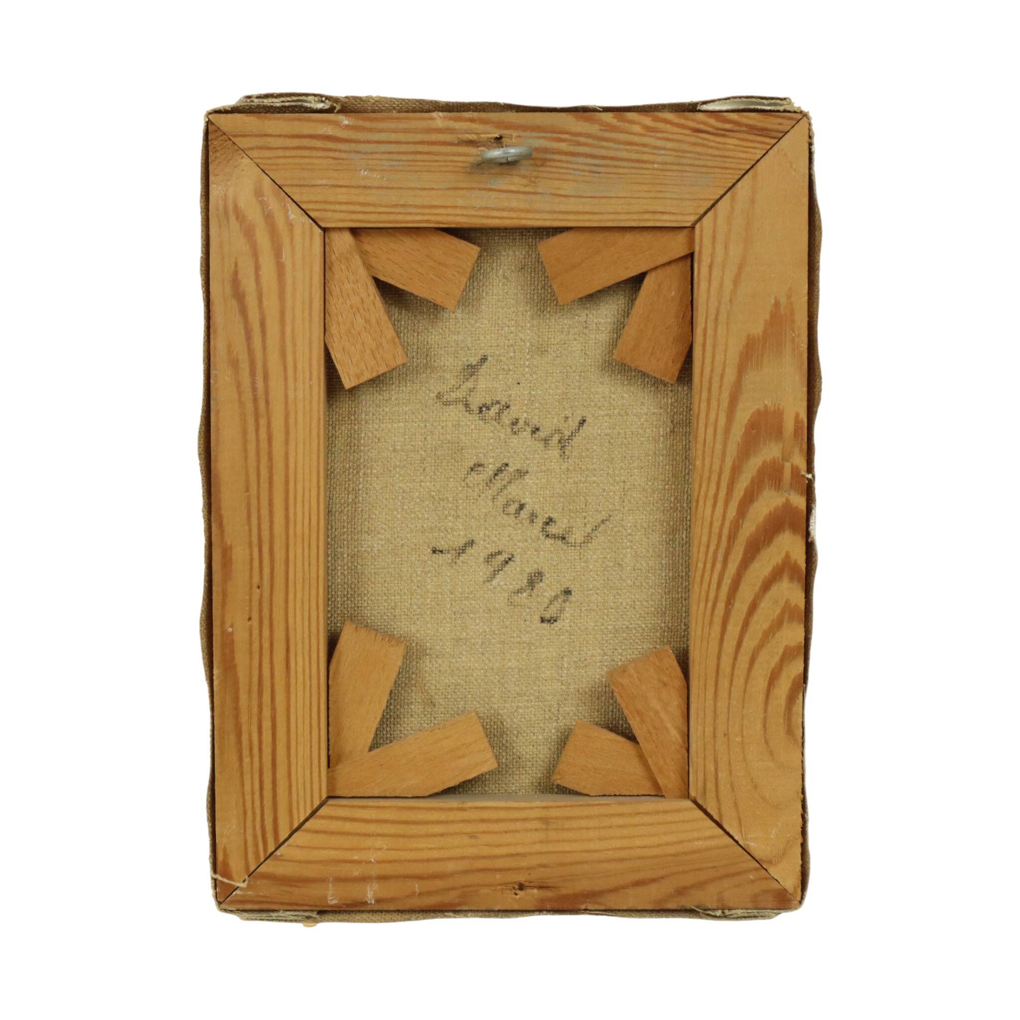 Small Still Life Flowers in a Vase Painting Marcel David 1980