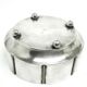Art Deco sugar bowl, silver-plated brass, Germany, 1930s
