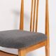 Mid-Century beech wood chair with grey boucle fabric, M. Zielinski, Europe, 1960.