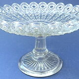 Plate mounted on pressed-molded glass column
