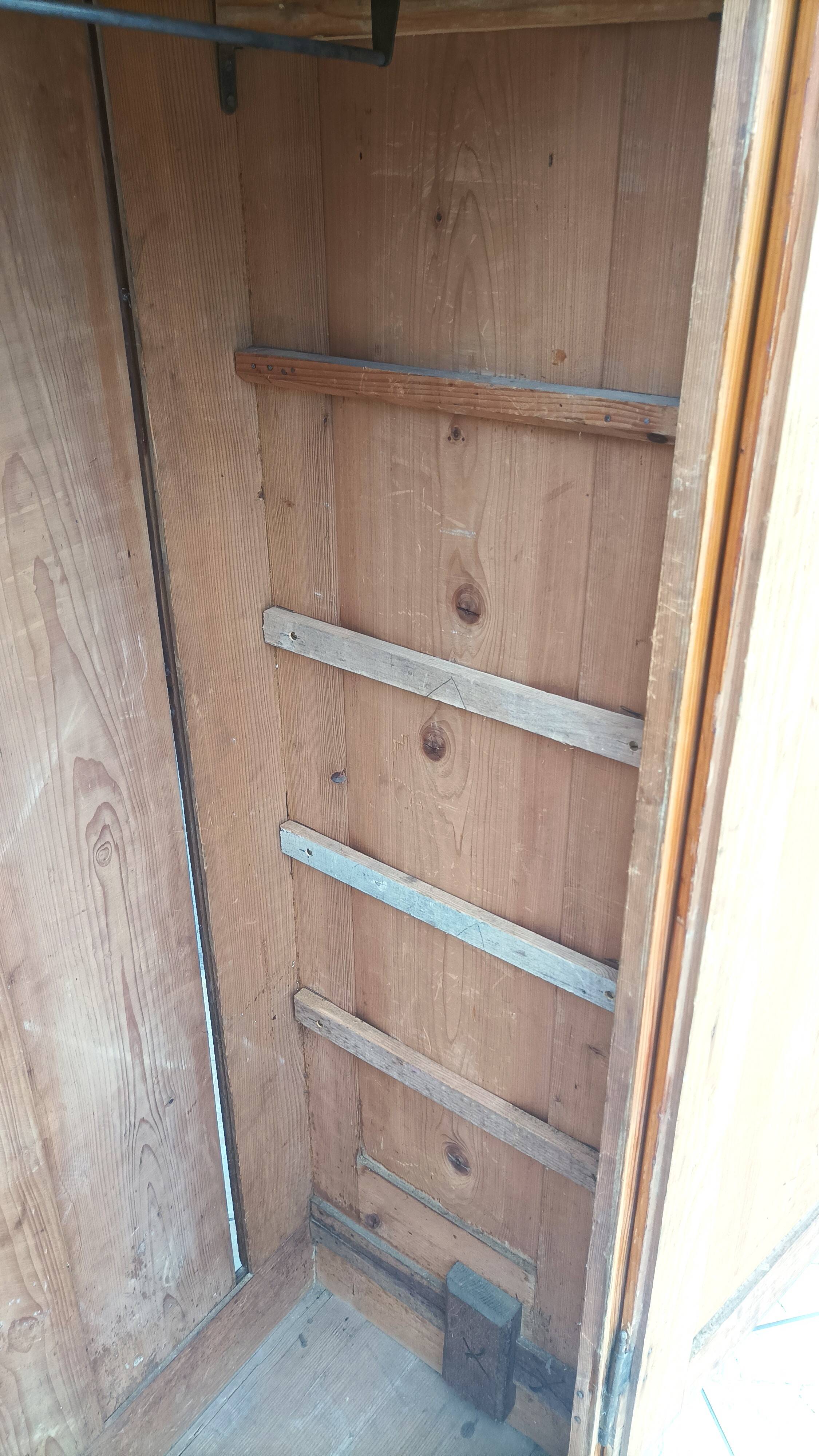 19th century larch mountain chalet wardrobe