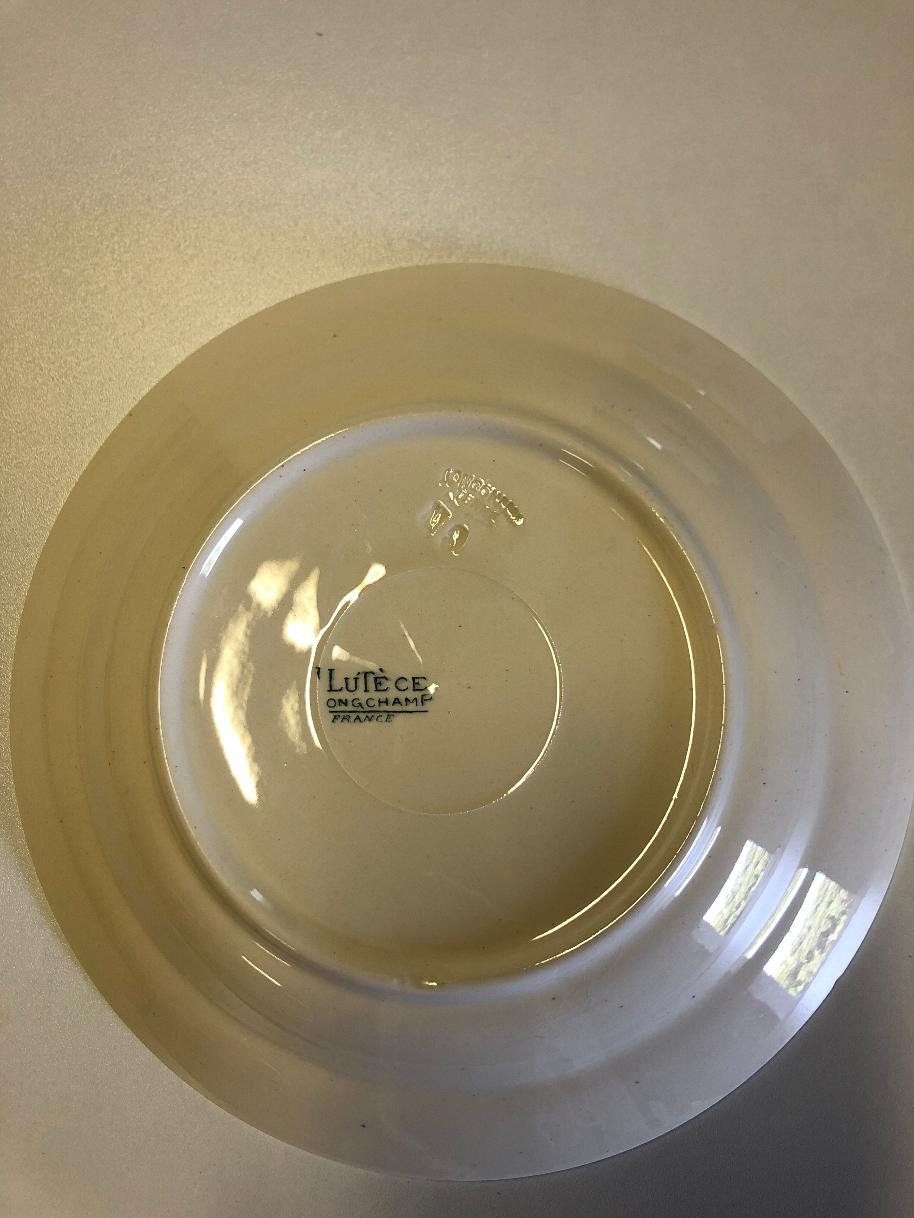 11 hollow plates Longchamps Lutece