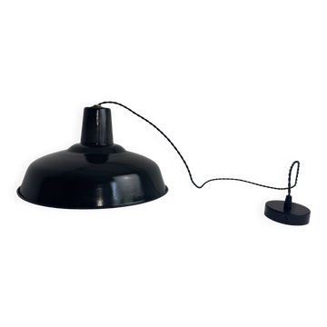 Old enamelled workshop suspension 36 cm industrial