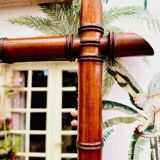 Vintage bamboo mirror