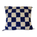 Berber cushion Damier Bleu Béni Ouarain