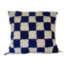 Berber cushion Damier Bleu Béni Ouarain