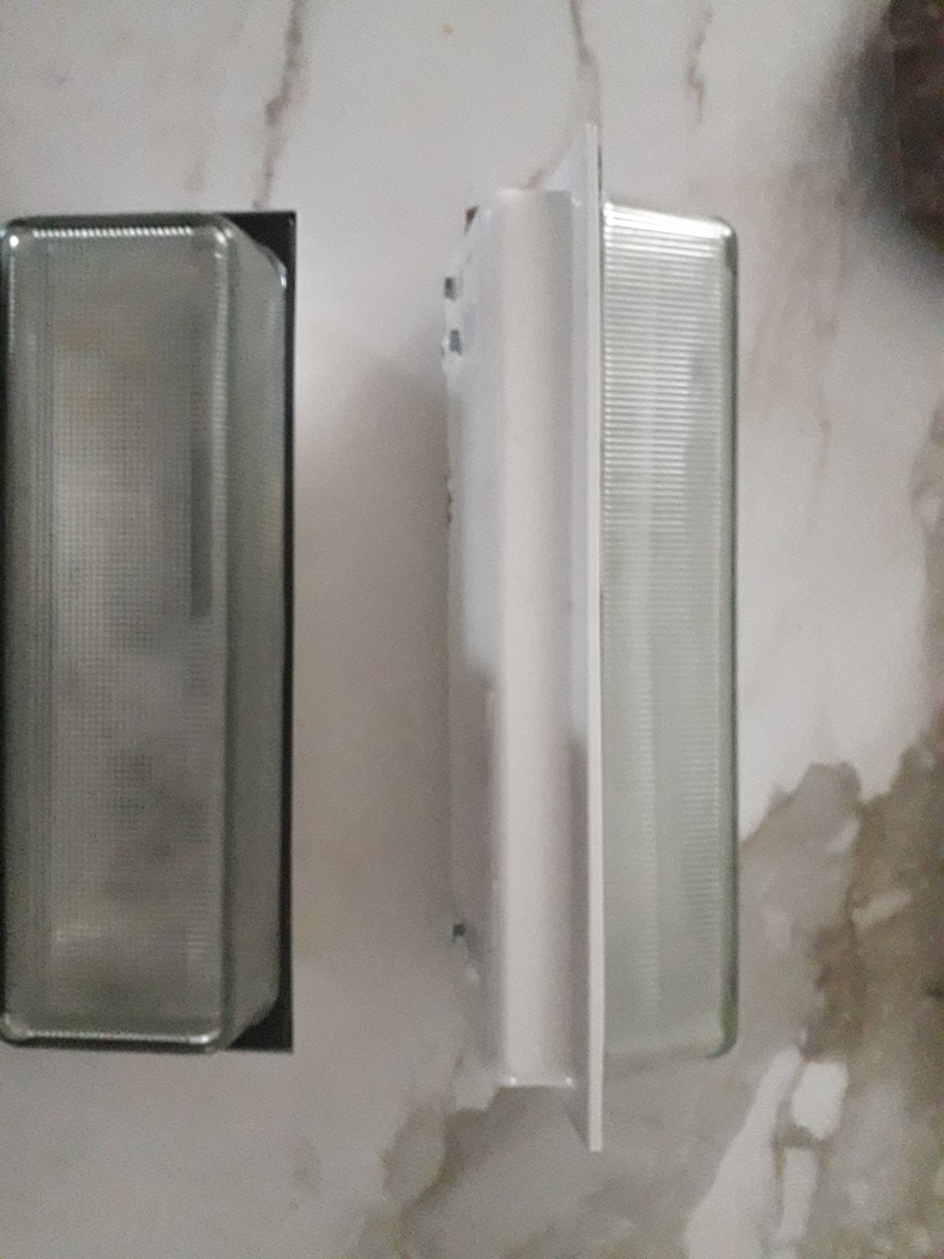 Pair of industrial rectangle wall lights