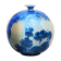 Japanese porcelain vase with blue crystalline glaze