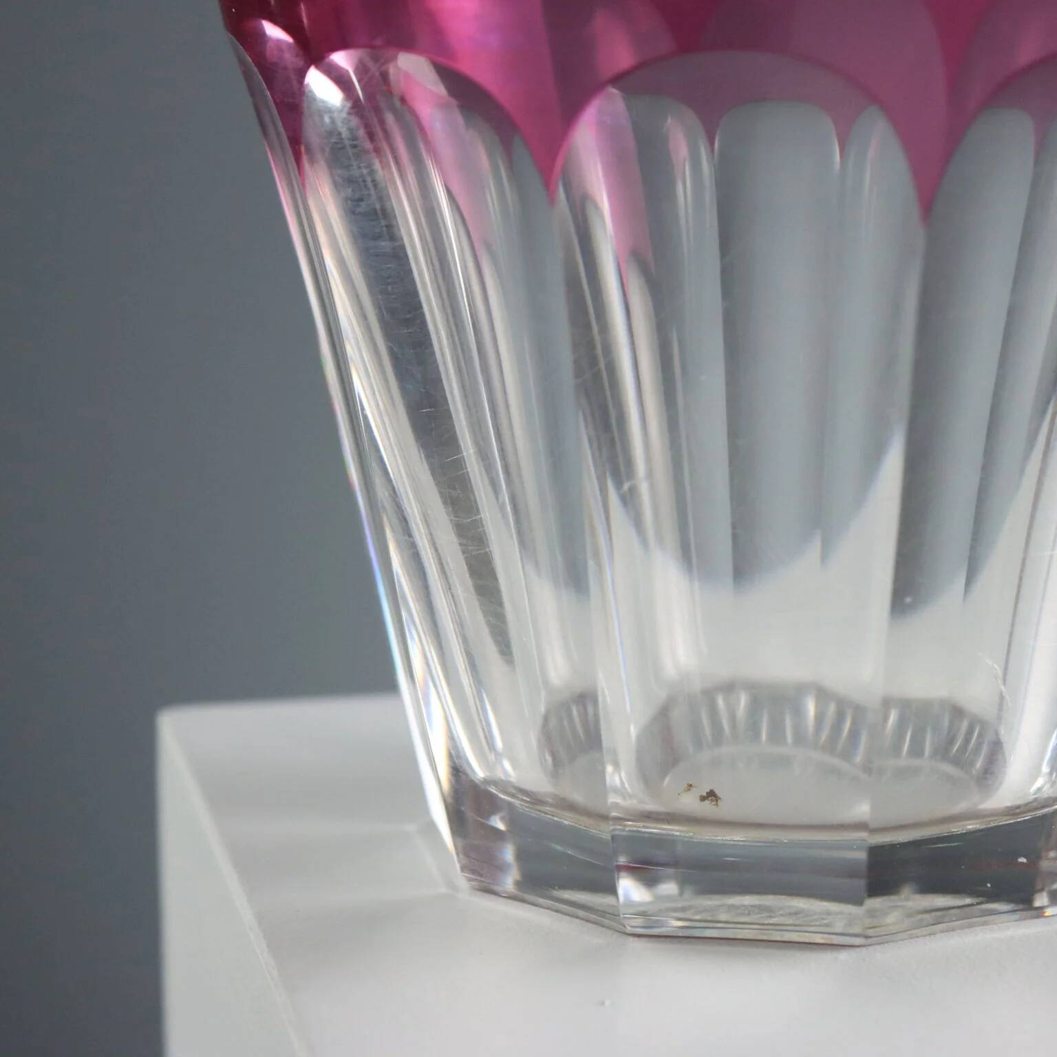 Vintage crystal vase Val Saint Lambert, manufacture, 20th century