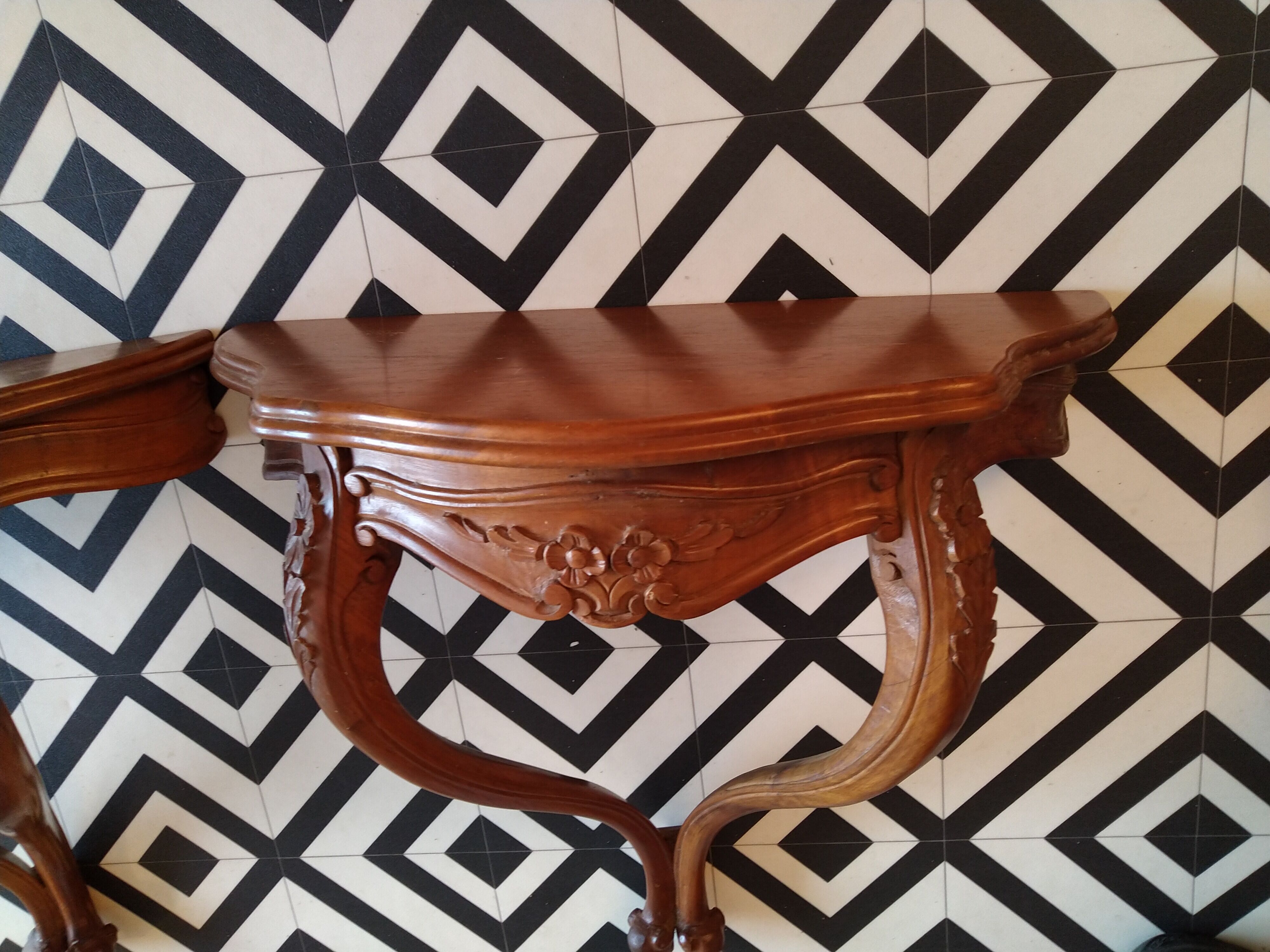 Pair of art nouveau consoles