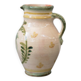 Cider or Wine Glazed Jug Germany Pottery Hand Painted Coat Of Arms Decorati