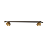 Wall shelf in glass and gold metal
