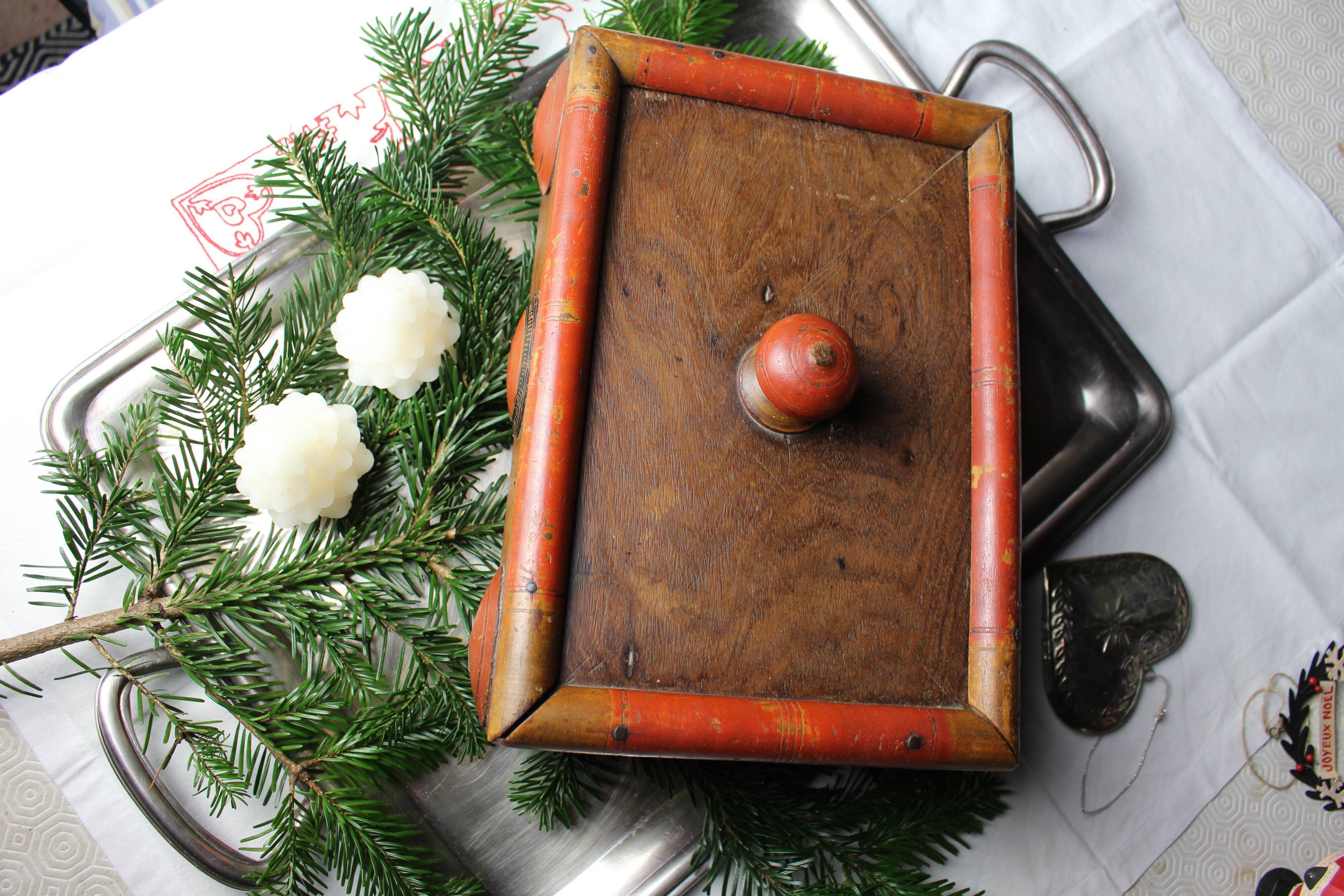 Asian wooden spice box