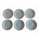 Series of six Lunéville KG earthenware dessert plates