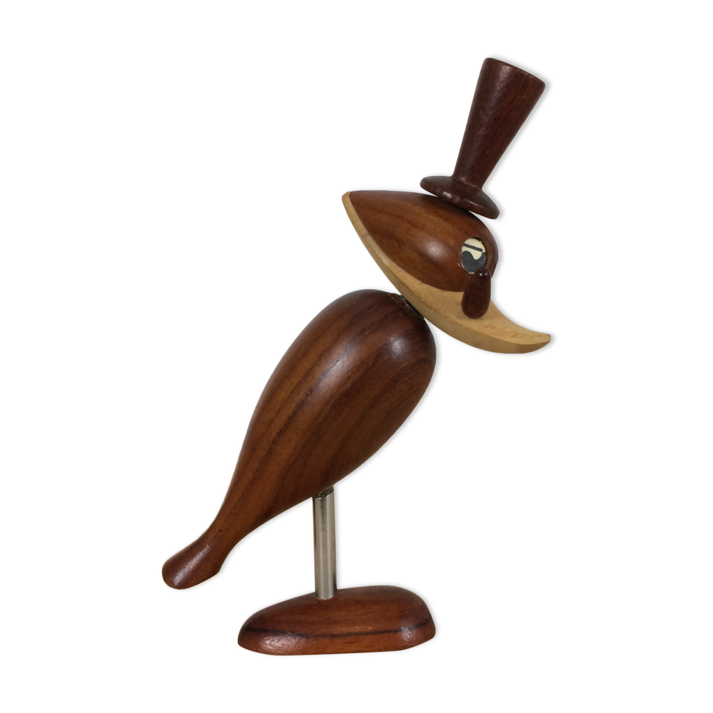 Bottle opener and teak bird cork by Hans Bolling, Scandinavian