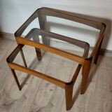 A pair of teak tables, Denmark, 1970s