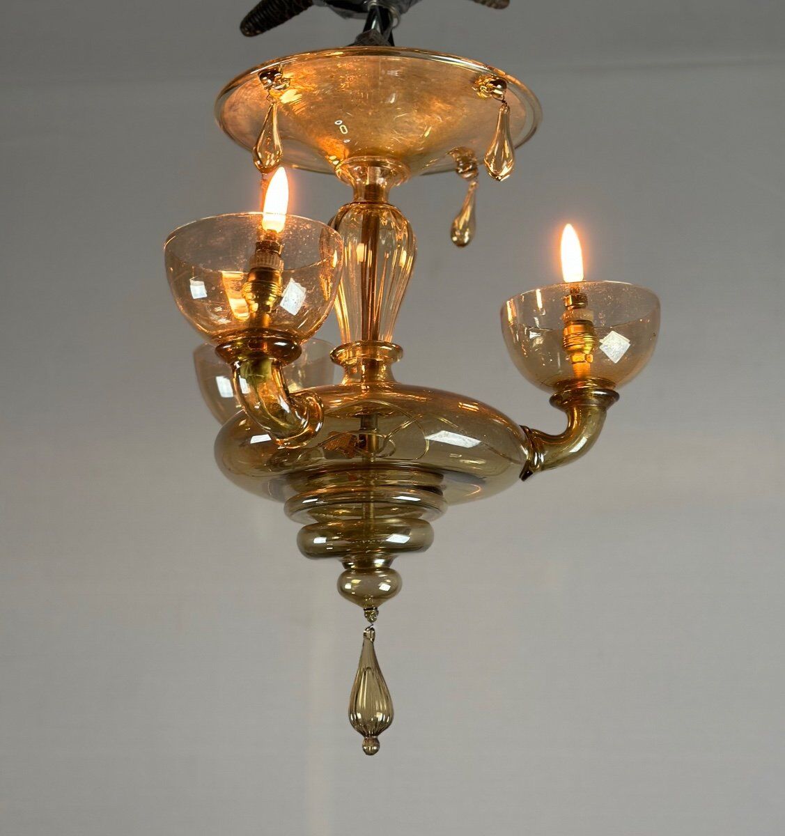 Venetian hallway chandelier in murano glass circa 1940