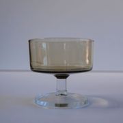 Set of 6 glasses vintage smoked glass model "Sweden" by Luminarc