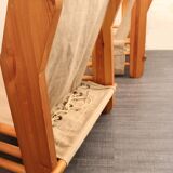 Two 1970s Italian vintage design armchairs, brutalist style