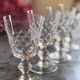 8 Verres ciselés en cristal ancien