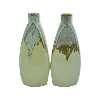 Paire de vases grés signé Cazanov collection céramique 50