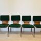 Vintage School Chairs from Denmark 1970’s Set of 4