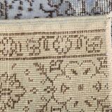 Turkish All-Over Floral Light Blue Vintage Runner Rug, 61x207Cm