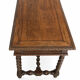 Louis XIII style desk in solid oak with twisted legs.