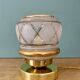 Vintage Art Deco pink and gold glass globe table lamp
