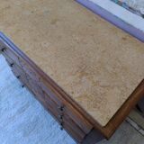 Art Deco chest of drawers, marble top